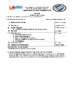 elac meeting agenda english